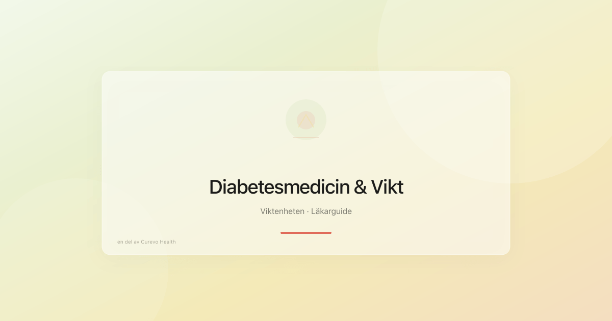 Illustration av diabetesläkemedel och deras effekt på kroppsvikt