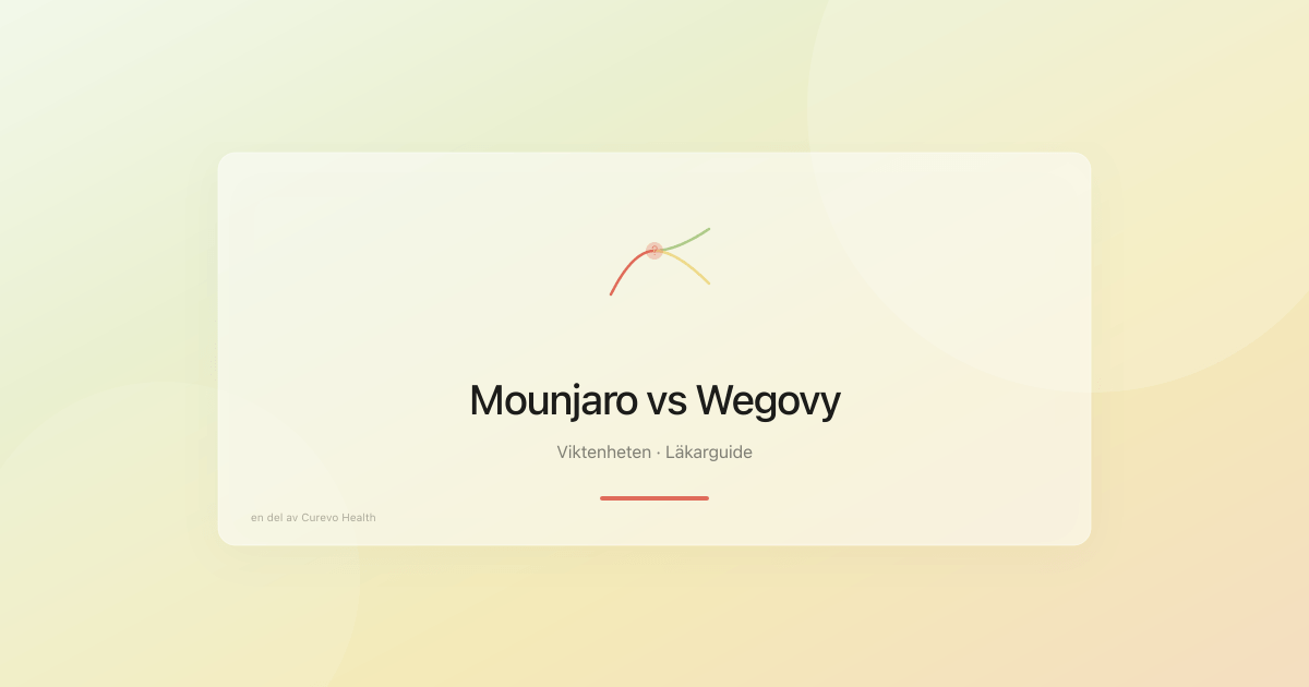 Mounjaro vs Wegovy jämförelse - vilken viktmedicin passar dig bäst
