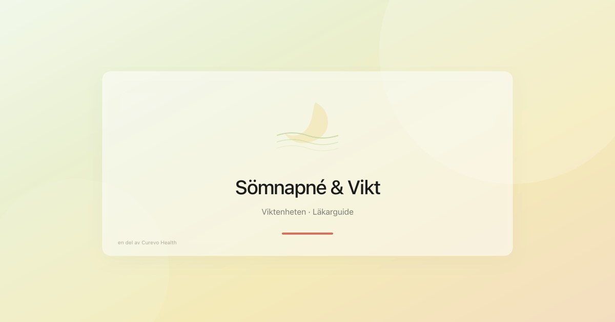 Sömnapné och viktbehandling