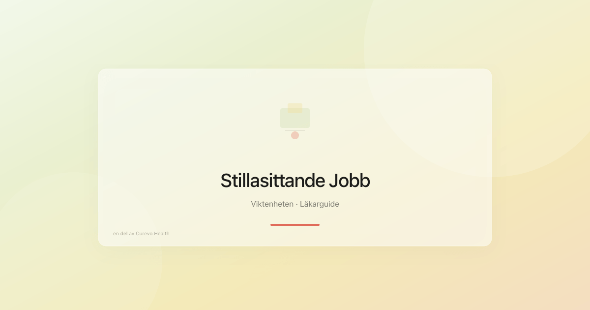 Person vid skrivbord med tips för aktiv arbetsdag och viktnedgång