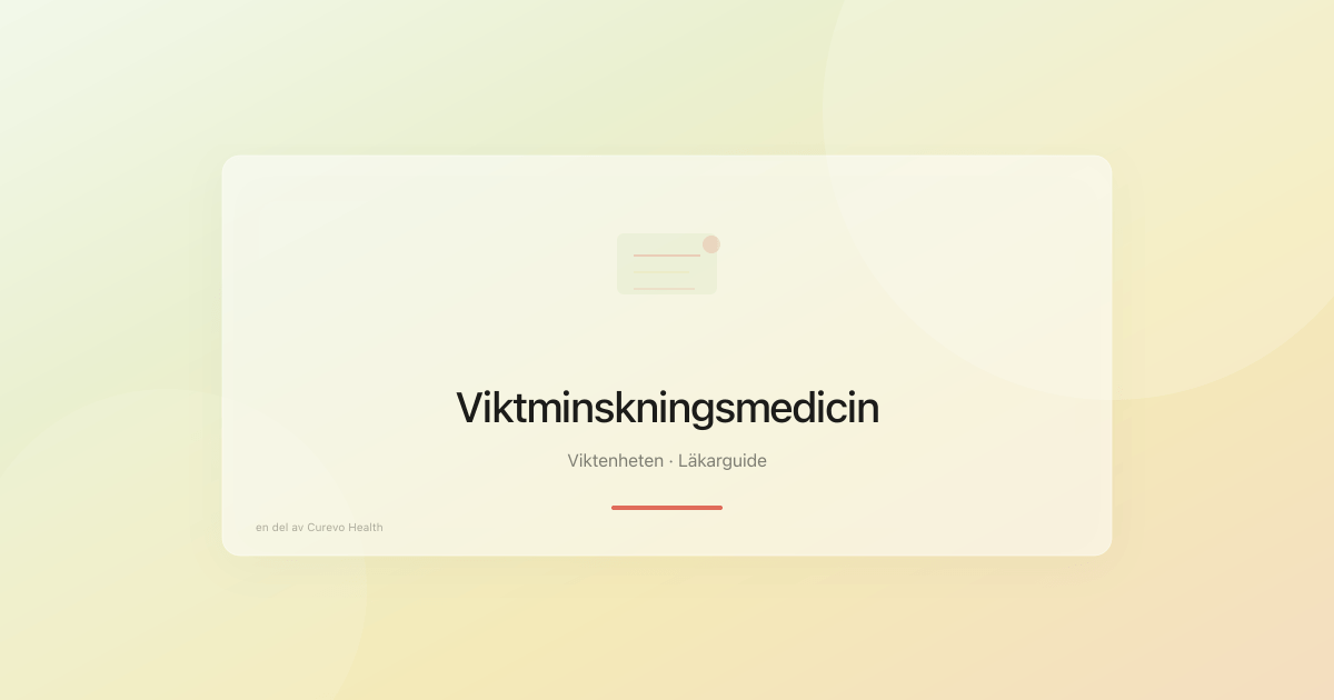 Illustration av godkända viktminskningsläkemedel i Sverige 2026